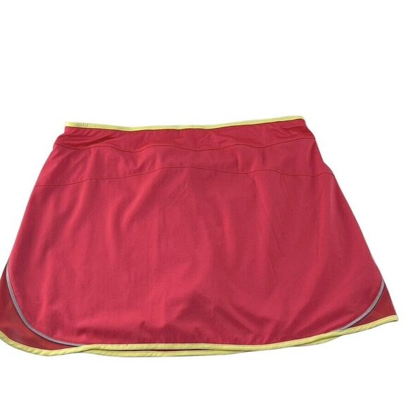 Womens IZOD PERFORM-X BASIX COOL-FX Golf Tennis Skirt Athletic Skort Red & Yello - Picture 4 of 12